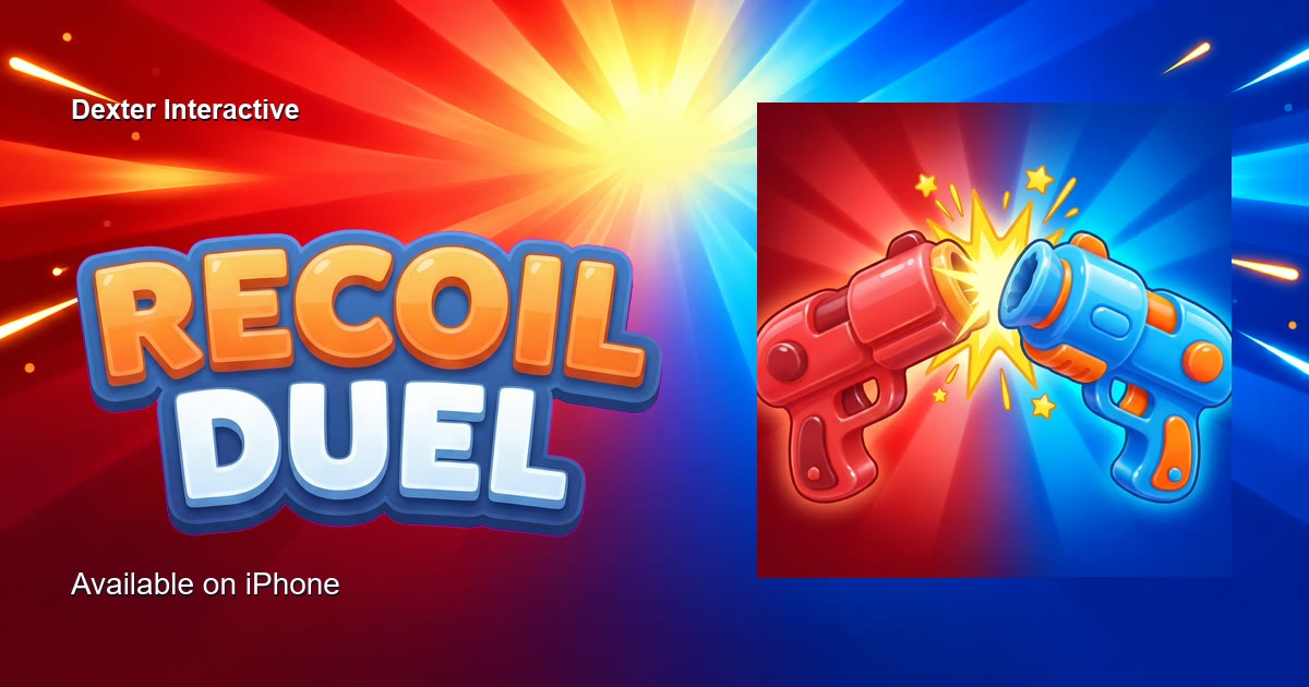 Recoil Duel promotional banner with the approved logo and toy blasters